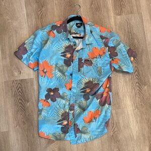 O'Neill Blue and Orange Floral Men's Shirt